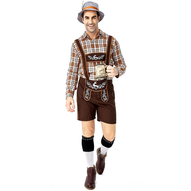 Wholesale German Attire Lederhosen - Men's Oktoberfest Outfit