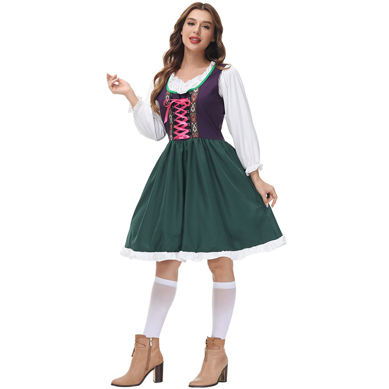 Oktoberfest Womens Colorblock Dirndl