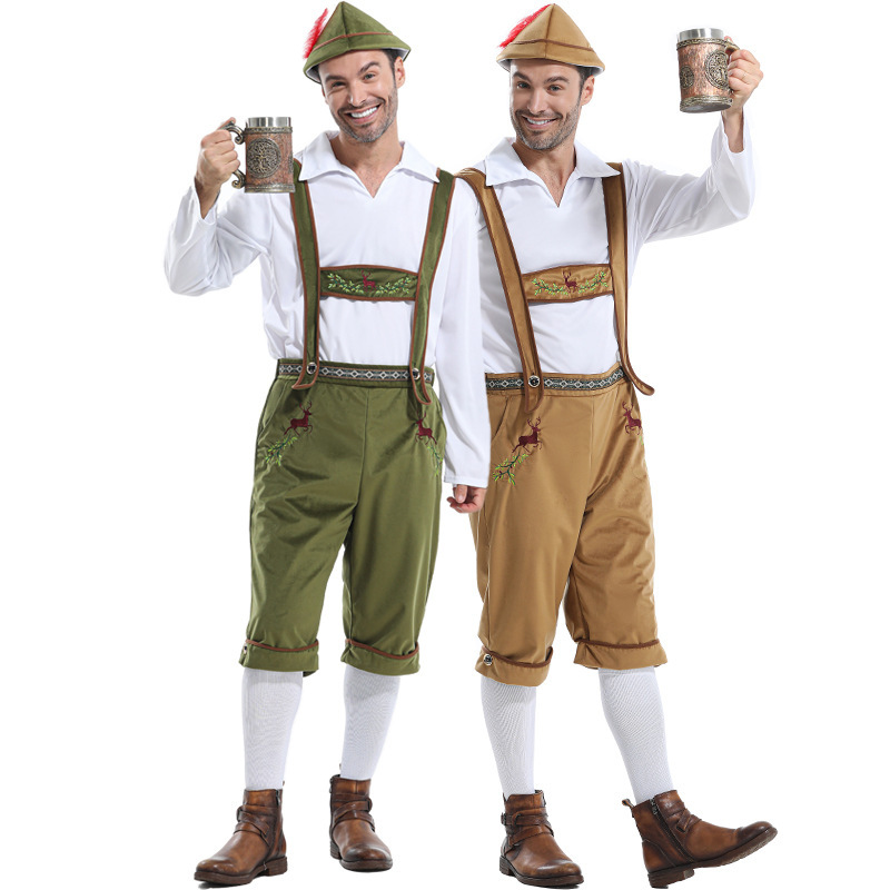 Wholesale Men's Oktoberfest Attire - Traditional Bavarian Lederhosen Set