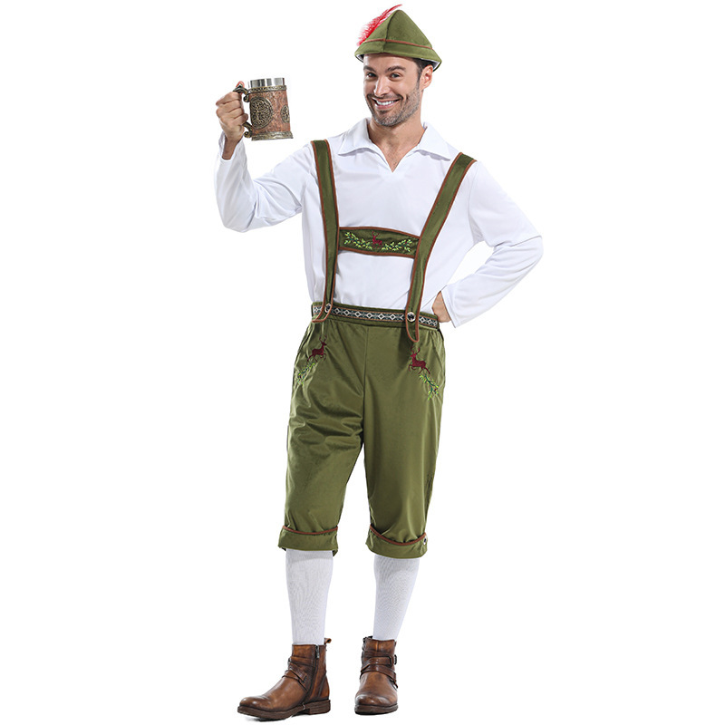 Wholesale Men's Oktoberfest Attire - Traditional Bavarian Lederhosen Set