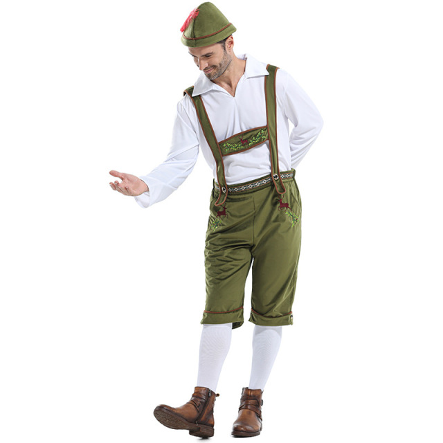 Wholesale Men's Oktoberfest Attire - Traditional Bavarian Lederhosen Set