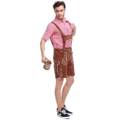 Wholesale Men's Oktoberfest Attire - Composite Suede Lederhosen Set
