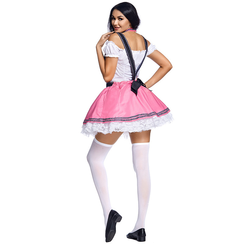 Wholesale Sexy Oktoberfest Costume Women - Pink Party Outfit