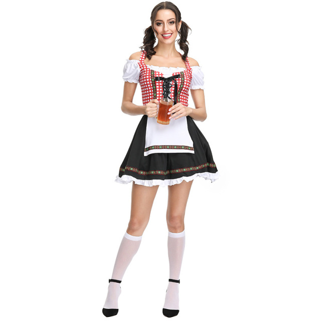 Sexy Dirndl - Red Gingham Oktoberfest Dress