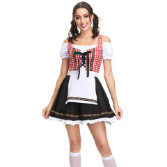 Sexy Dirndl - Red Gingham Oktoberfest Dress