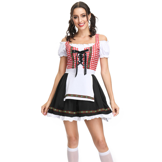 Sexy Dirndl - Red Gingham Oktoberfest Dress