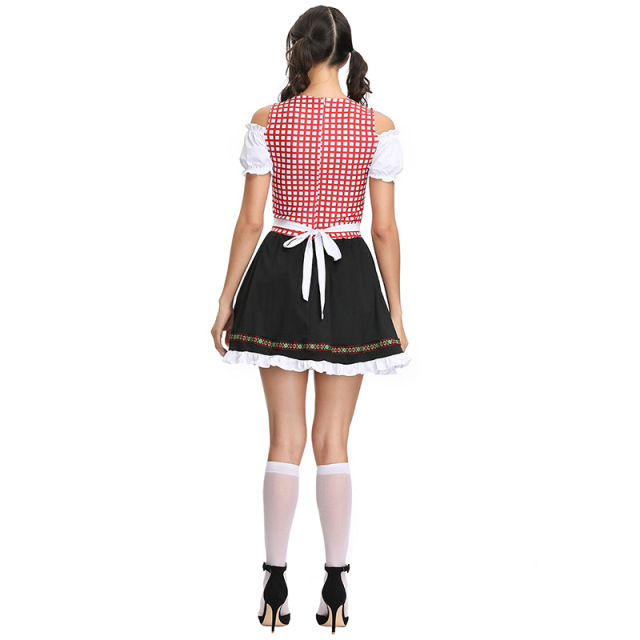 Sexy Dirndl - Red Gingham Oktoberfest Dress