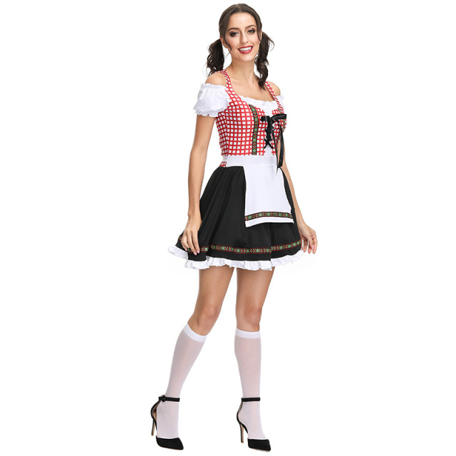 Sexy Dirndl - Red Gingham Oktoberfest Dress