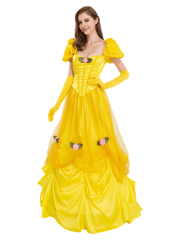 Classic Princess Ballgown - Yellow Belle Dress & Glove Set