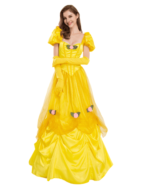 Classic Princess Ballgown - Yellow Belle Dress & Glove Set