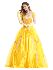 Wholesale Princess Gown - Adult Beauty Beast Costume Ballgown