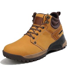 New Men Leather Boots Hiking Shoes Trekking Outdoor Waterproof Hiking Boots Sport Camping hiking Mountain Shoes Outdoor Waterproof Casual Lightweight Fashion Hiking Shoes Men Trekking Walking hiking Trail Running Shoes