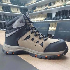 New Fashion Outdoor Sport Nubuck Leather Ankle Safety Shoes Anti-Shock hiking Shoes Comfortable Breathable Shoes Wholesale Sport Lace up Lightweight hiking Men Fashion Casual Sneaker Comfortable Breathable Hiking Shoes