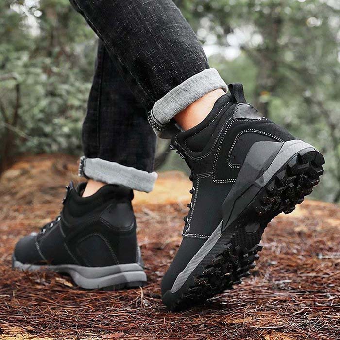 New Men Leather Boots Hiking Shoes Trekking Outdoor Waterproof Hiking Boots Sport Camping hiking Mountain Shoes Outdoor Waterproof Casual Lightweight Fashion Hiking Shoes Men Trekking Walking hiking Trail Running Shoes