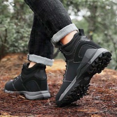 New Men Leather Boots Hiking Shoes Trekking Outdoor Waterproof Hiking Boots Sport Camping hiking Mountain Shoes Outdoor Waterproof Casual Lightweight Fashion Hiking Shoes Men Trekking Walking hiking Trail Running Shoes