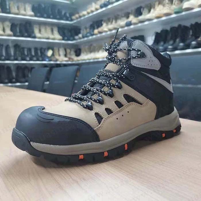 New Fashion Outdoor Sport Nubuck Leather Ankle Safety Shoes Anti-Shock hiking Shoes Comfortable Breathable Shoes Wholesale Sport Lace up Lightweight hiking Men Fashion Casual Sneaker Comfortable Breathable Hiking Shoes
