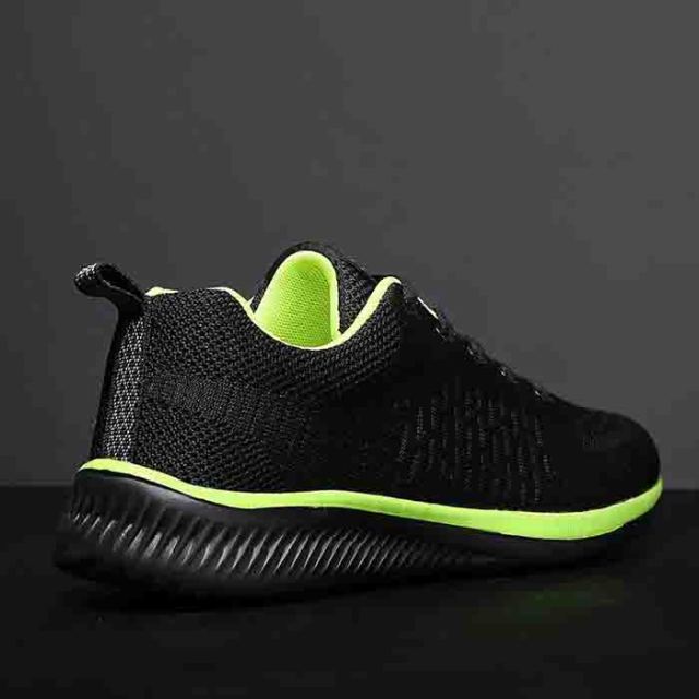 Men‘s Knit Sneakers Lightweight Running Shoes Athletic Gym Training Running Shoes Anti-Slip Walking Fitness Sneakers Customized Logo Outdoor Breathable Mesh Running Shoes Athletic Jogging Shoes Men Sport Running Footwear