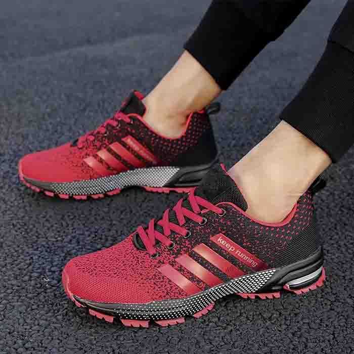 Running Shoes Breathable Outdoor Sports Shoes Lightweight Lace Up Sneakers for Women Comfortable Athletic Men Training Footwear Fashion Men Sneakers Mesh Breathable Man Running Shoes Comfortable Outdoor Sports Men Casual Running Shoes