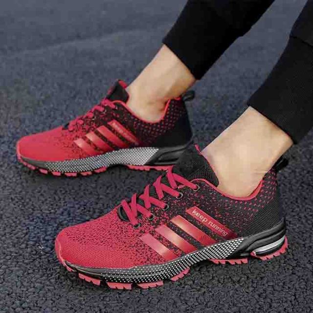 Running Shoes Breathable Outdoor Sports Shoes Lightweight Lace Up Sneakers for Women Comfortable Athletic Men Training Footwear Fashion Men Sneakers Mesh Breathable Man Running Shoes Comfortable Outdoor Sports Men Casual Running Shoes