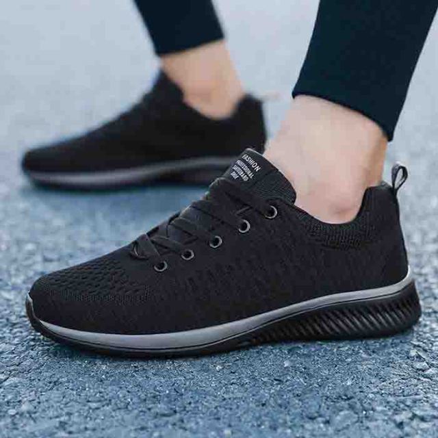 Men‘s Knit Sneakers Lightweight Running Shoes Athletic Gym Training Running Shoes Anti-Slip Walking Fitness Sneakers Customized Logo Outdoor Breathable Mesh Running Shoes Athletic Jogging Shoes Men Sport Running Footwear
