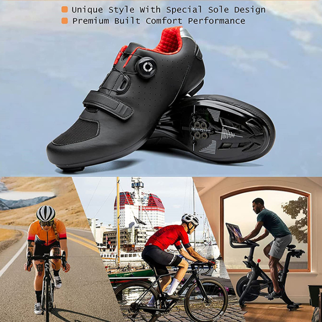 Cycling Shoes Men Spinning Mountain Bike SPD Biking Shoes Upper Reflective Strip for Outdoor New Fashionable Breathable Bicycle Shoes MTB Cycling Shoes Fluro Biking Shoes New Fashionable Mountain Road Bike Shoes for Men Women Wear resistant Bike Shoes