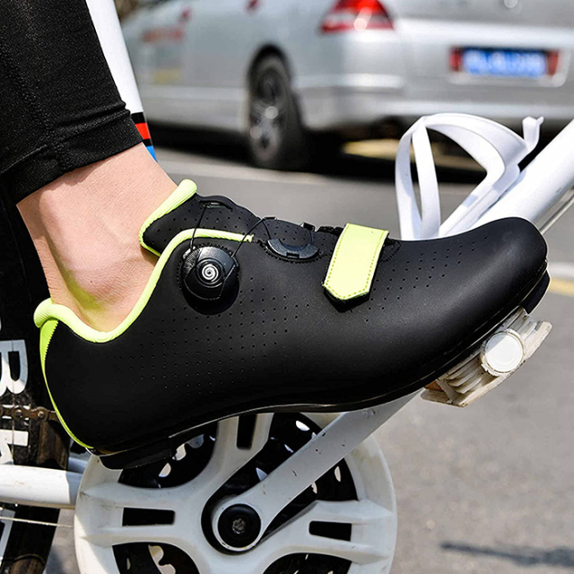 Unisex Shoes Bike Women Indoor Cycling Shoes Mountain Road Bike Men Cleats Clip On Bike Pedals and Shoes Non-Slip Shock Absorption Lightweight Design  Bicycle Cycling Shoes