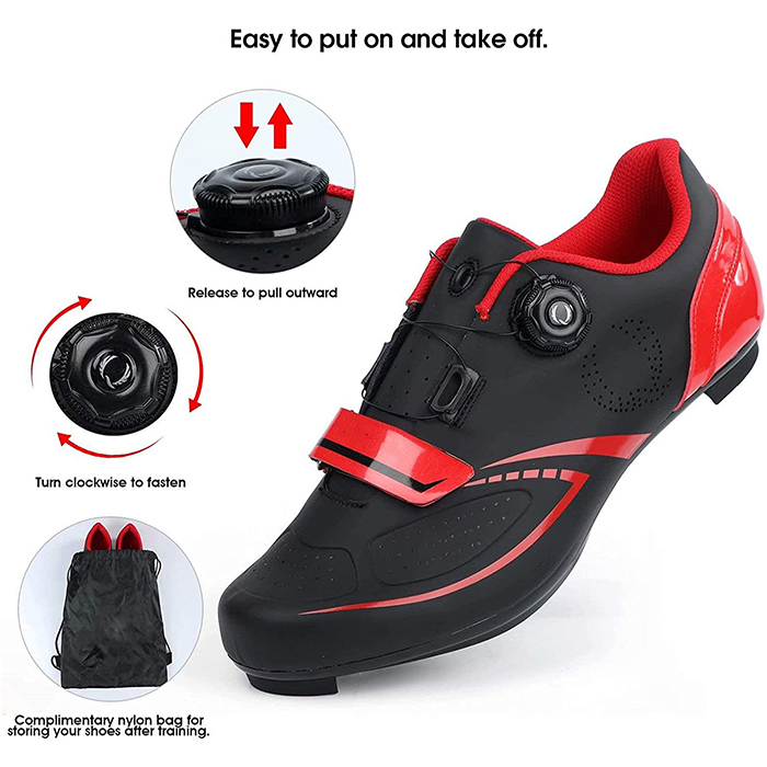 Hot selling high quality and professional Mens Classic Sports Cycling Shoes Compatible Cycling Shoes Mountain Men's Bike Bicycle Cycling Shoes Compatible Good for Indoor Cycle  Off Road and MTB Buckle Strap
