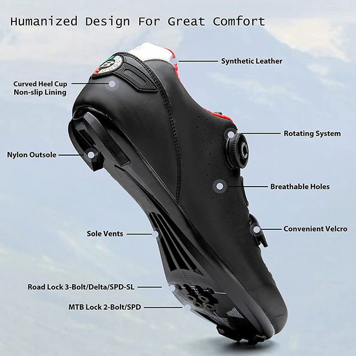 Cycling Shoes Men Spinning Mountain Bike SPD Biking Shoes Upper Reflective Strip for Outdoor New Fashionable Breathable Bicycle Shoes MTB Cycling Shoes Fluro Biking Shoes New Fashionable Mountain Road Bike Shoes for Men Women Wear resistant Bike Shoes