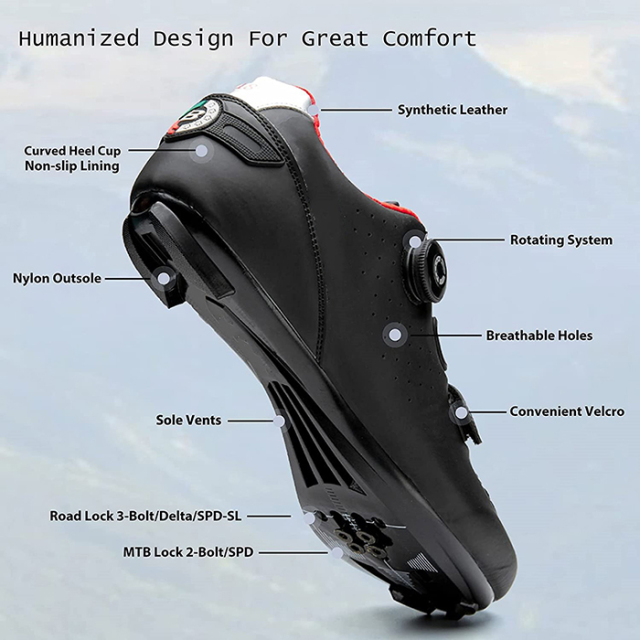 Cycling Shoes Men Spinning Mountain Bike SPD Biking Shoes Upper Reflective Strip for Outdoor New Fashionable Breathable Bicycle Shoes MTB Cycling Shoes Fluro Biking Shoes New Fashionable Mountain Road Bike Shoes for Men Women Wear resistant Bike Shoes
