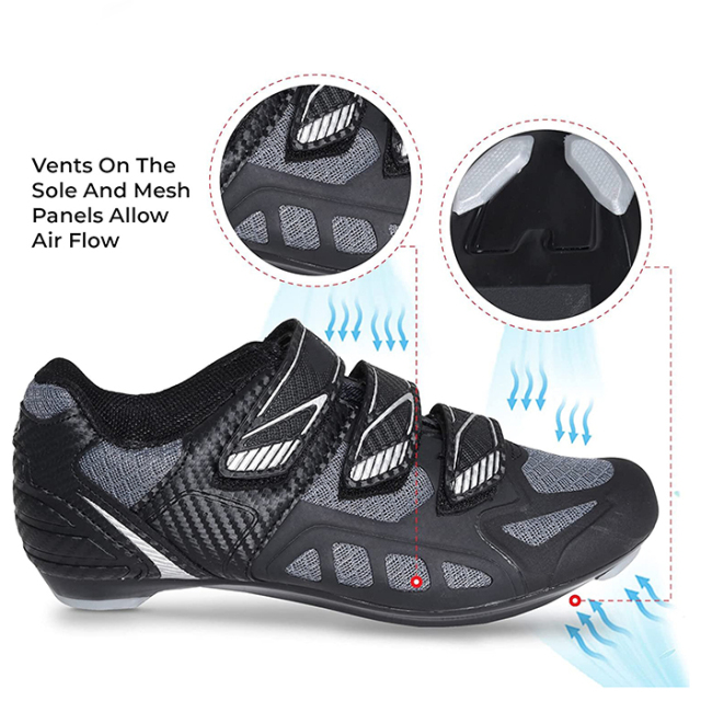 New good Quality Road Bike Mesh Cycling Shoes men and women Road Cycling Safety Rode Bike Shoes Professional Outdoor Cycling Shoes Men's Road Bike Cycling Shoes Peloton Shoe Compatible Lock Mountain Riding Shoes Indoor