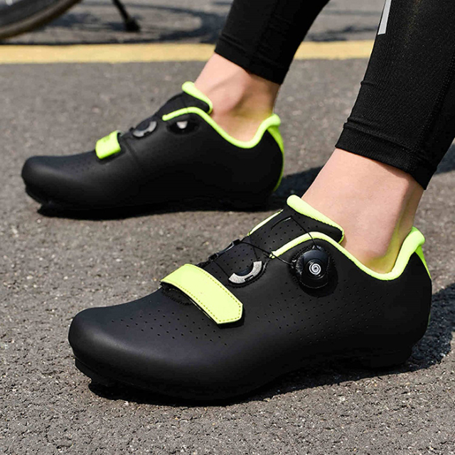 Unisex Shoes Bike Women Indoor Cycling Shoes Mountain Road Bike Men Cleats Clip On Bike Pedals and Shoes Non-Slip Shock Absorption Lightweight Design  Bicycle Cycling Shoes