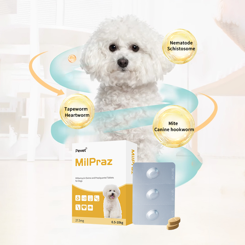 27.5mg Milbemycin Oxime and Praziquantel Tablets for Dogs,27.5mg Milbemycin Oxime and Praziquantel Tablets for Dogs,Pevet