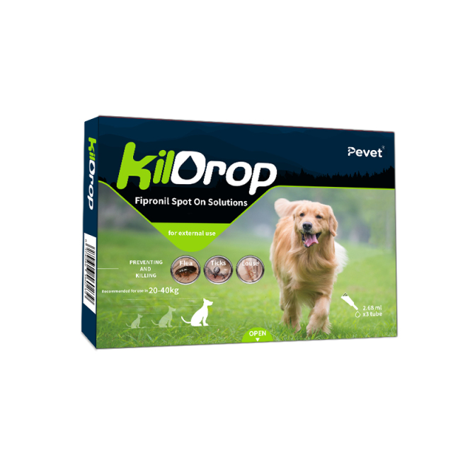 Spreads through Sebum Fipronil Spot On Solutions for dog with a weight of 20 to 40kg,Spreads through Sebum Fipronil Spot On Solutions for dog with a weight of 20 to 40kg,Pevet