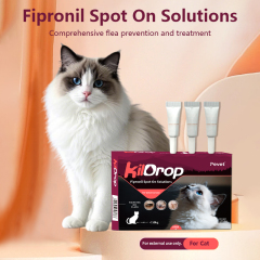 Easy to administer Spreads through Sebum Fipronil Spot On Solutions suitable for cats with a weight of less than 10kg,Spreads through Sebum Fipronil Spot On Solutions,Pevet