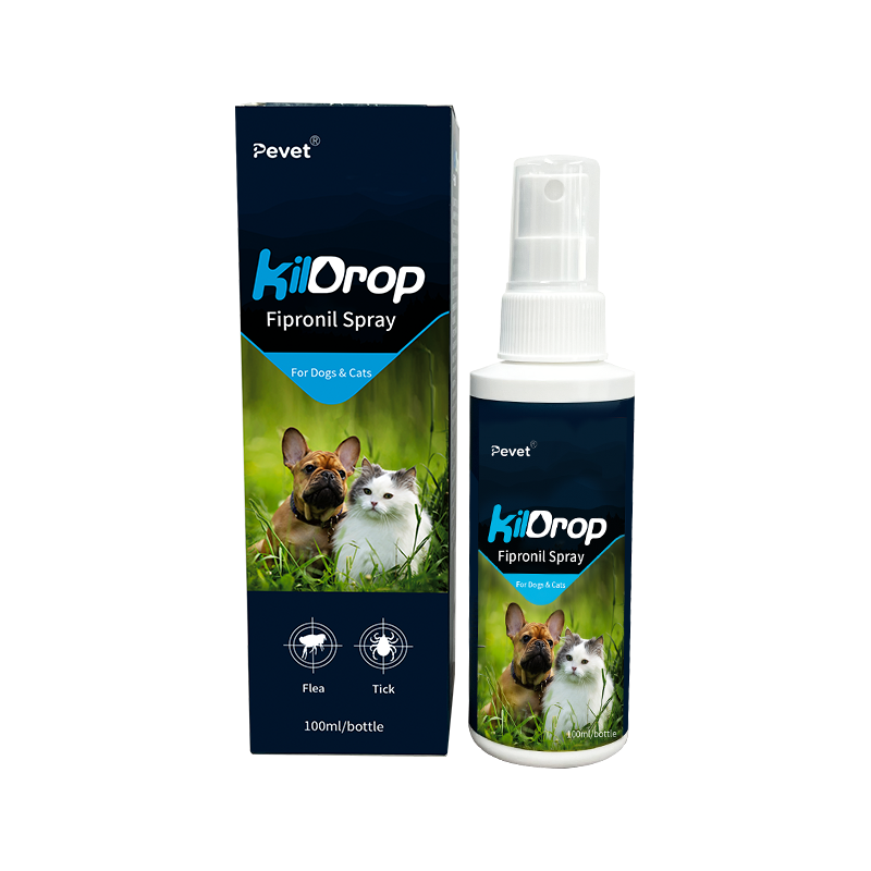 Vet-recommended Spreads through Pet dewormer Fipronil Spray for dogs and cats,Spreads through Sebum Fipronil Spot On Solutions for dog with a weight of 10 to 20kg,Pevet