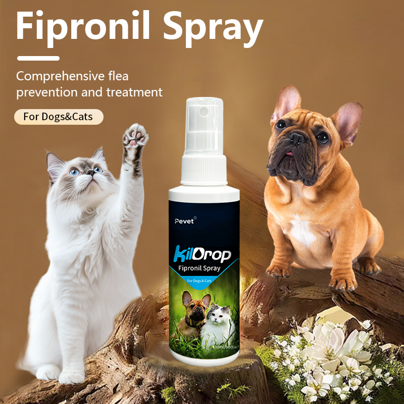 Vet-recommended Spreads through Pet dewormer Fipronil Spray for dogs and cats,Spreads through Sebum Fipronil Spot On Solutions for dog with a weight of 10 to 20kg,Pevet