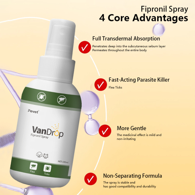 Factory OEM Spreads through Pet dewormer Fipronil Spray for dogs and cats,Factory OEM Spreads through Pet dewormer Fipronil Spray for dogs and cats,Pevet
