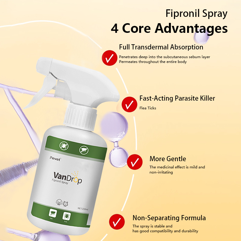 Factory OEM Vet-approved Pet dewormer Fipronil Spray for dogs and cats,Factory OEM Vet-approved Pet dewormer Fipronil Spray for dogs and cats,Pevet