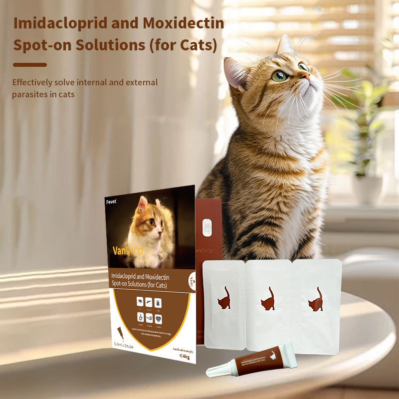 Pet Dewormer lmidacloprid and Moxidectin Spot-on solutions for cats,Pet Dewormer lmidacloprid and Moxidectin Spot-on solutions for cats,Pevet
