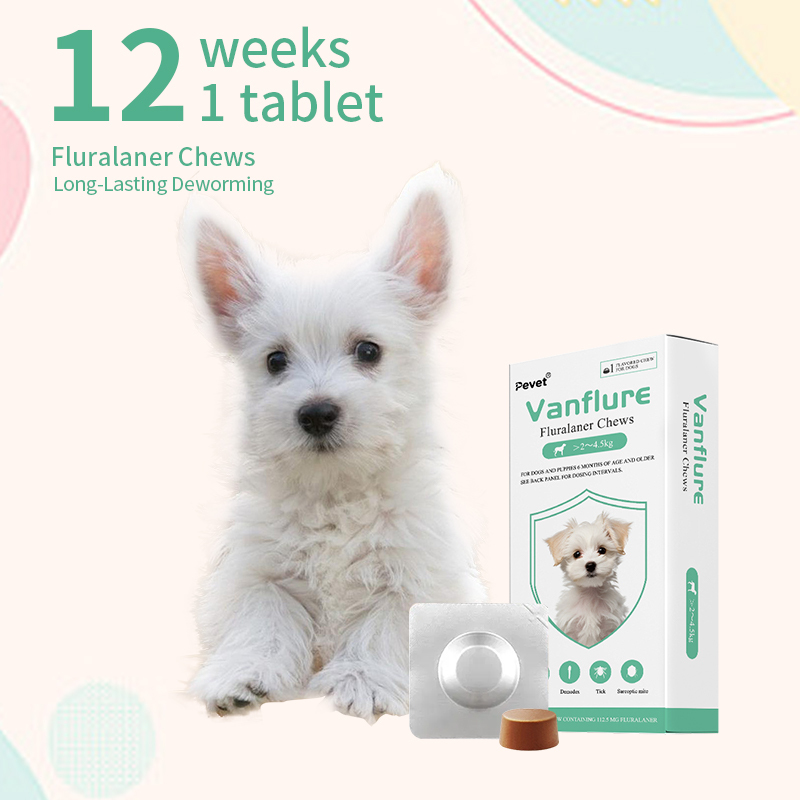 Comprimés à mâcher au fluralaner pour chiens, vermifuge à longue durée d'action, recommandés par les vétérinaires et provenant du fabricant d'origine,Comprimés à mâcher au fluralaner pour chiens, vermifuge à longue durée d'action, recommandés par les vétérinaires et provenant du fabricant d'origine,Pevet