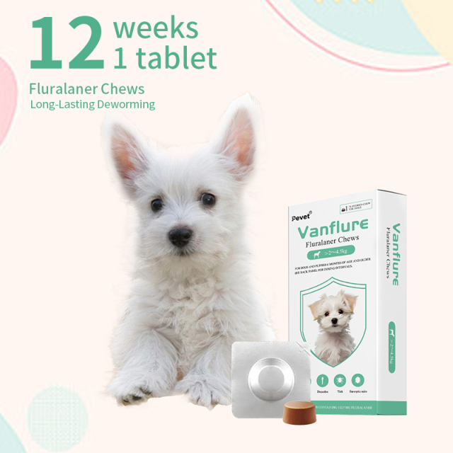 Comprimés à mâcher au fluralaner pour chiens, vermifuge à longue durée d'action, recommandés par les vétérinaires et provenant du fabricant d'origine,Comprimés à mâcher au fluralaner pour chiens, vermifuge à longue durée d'action, recommandés par les vétérinaires et provenant du fabricant d'origine,Pevet