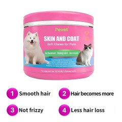 Suplementos nutricionais mastigáveis para pele e pelagem, fornecimento do fabricante, para combater a queda de pelos, cuidar da beleza da pelagem e da saúde do seu animal de estimação.,Suplementos nutricionais mastigáveis para pele e pelagem, fornecimento do fabricante, para combater a queda de cabelo, cuidar da beleza da pelagem e da saúde do seu animal de estimação.,Pevet