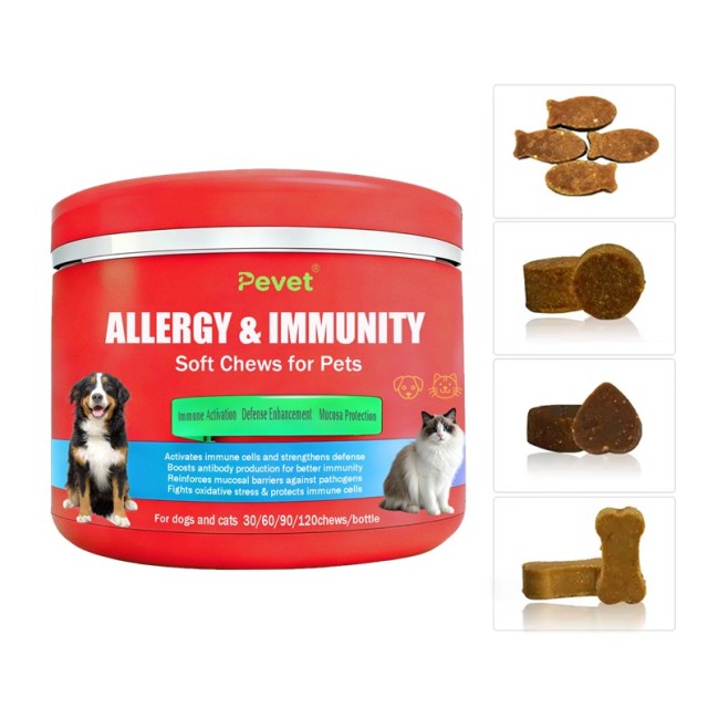Comprimés à mâcher pour chiens contre les allergies et l'immunité - Formule OEM - Soulagement des allergies - Soutien immunitaire - Riche en protéines - Biologique - Sans céréales - Ingrédients limités - Absorption rapide du calcium,Comprimés à mâcher pour chiens contre les allergies et l'immunité - Formule OEM - Soulagement des allergies - Soutien immunitaire - Riche en protéines - Biologique - Sans céréales - Ingrédients limités - Absorption rapide du calcium,Pevet