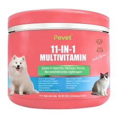 Viên nhai mềm bổ sung vitamin tổng hợp Pevet Multivitamin Soft Chews Glucosamine Probiotics Hỗ trợ tim mạch, khớp, da và hệ miễn dịch 60 viên/chai,Viên nhai mềm bổ sung vitamin tổng hợp Pevet Multivitamin Soft Chews Glucosamine Probiotics Hỗ trợ tim mạch, khớp, da và hệ miễn dịch 60 viên/chai,Pevet