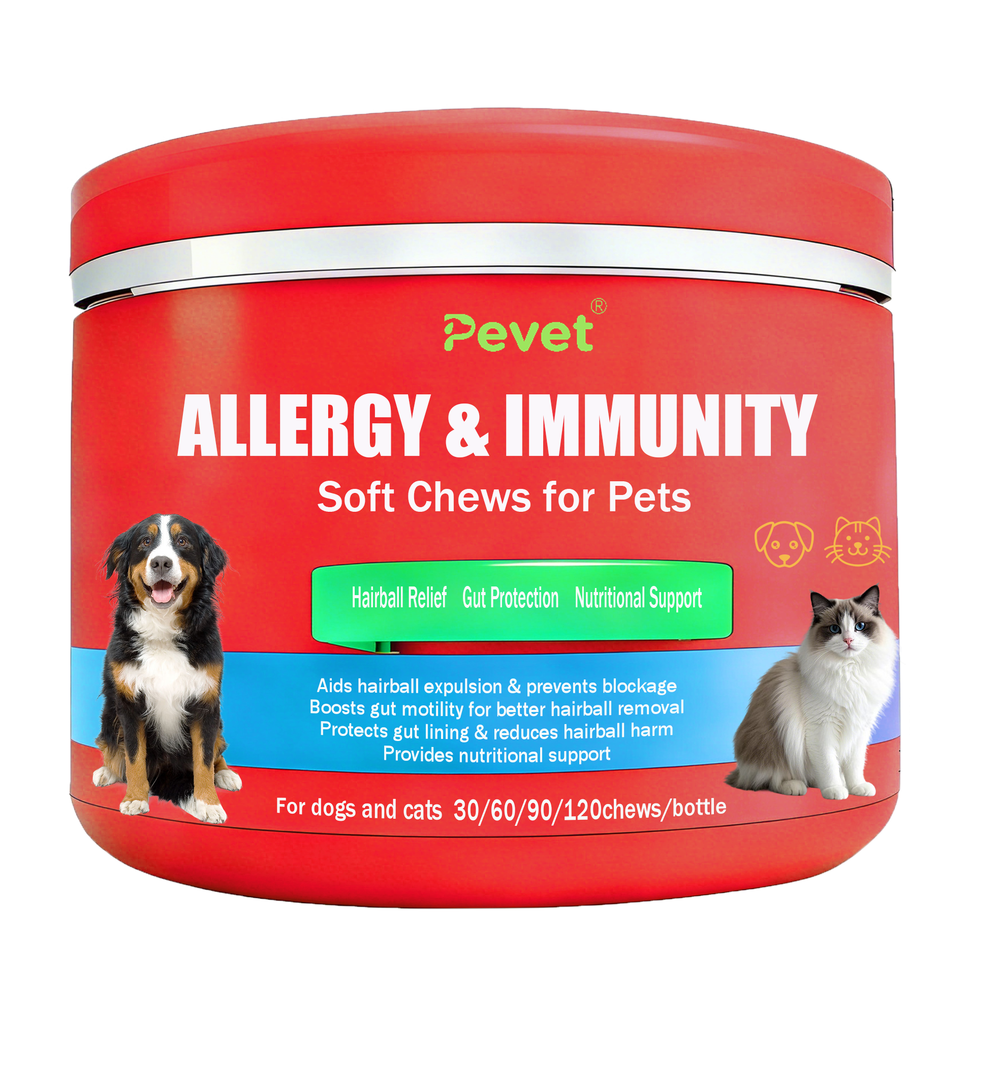 Comprimés à mâcher pour chiens contre les allergies et l'immunité - Formule OEM - Soulagement des allergies - Soutien immunitaire - Riche en protéines - Biologique - Sans céréales - Ingrédients limités - Absorption rapide du calcium,Comprimés à mâcher pour chiens contre les allergies et l'immunité - Formule OEM - Soulagement des allergies - Soutien immunitaire - Riche en protéines - Biologique - Sans céréales - Ingrédients limités - Absorption rapide du calcium,Pevet