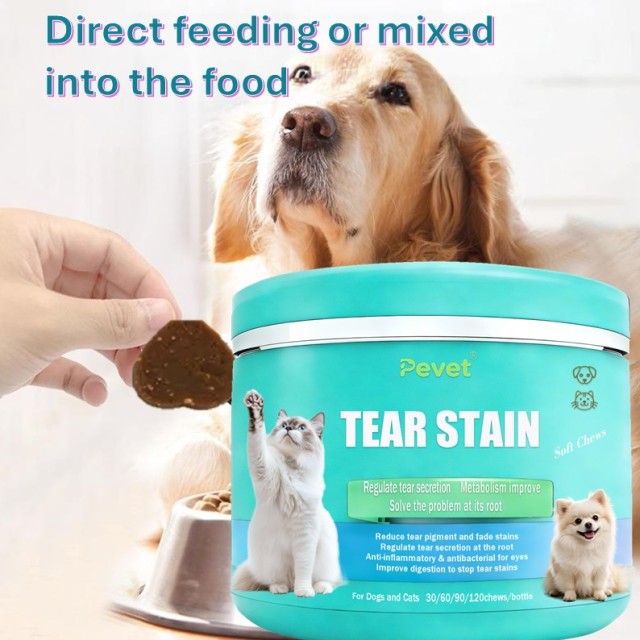 TEAR STAIN SOFT CHEWS Tear Stain Supports for Dogs - for Eye Moisture + Vision & Immune Support,TEAR STAIN SOFT CHEWS Tear Stain Supports for Dogs - for Eye Moisture + Vision & Immune Support,Pevet