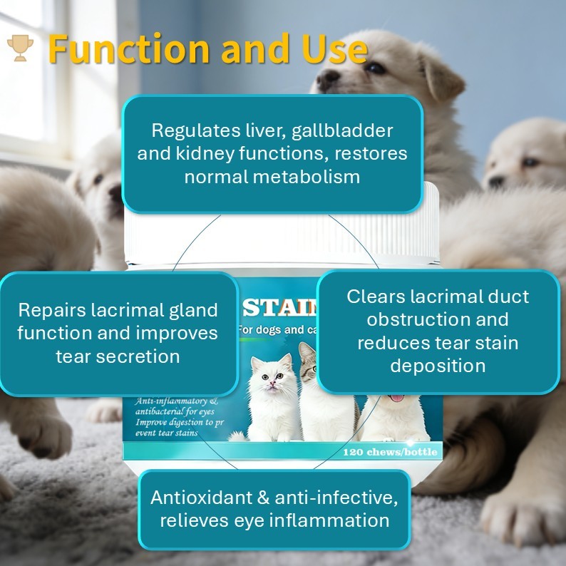 TEAR STAIN SOFT CHEWS Tear Stain Supports for Dogs - for Eye Moisture + Vision & Immune Support,TEAR STAIN SOFT CHEWS Tear Stain Supports for Dogs - for Eye Moisture + Vision & Immune Support,Pevet