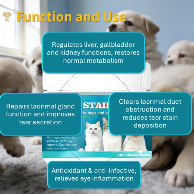TEAR STAIN SOFT CHEWS Tear Stain Supports for Dogs - for Eye Moisture + Vision & Immune Support,TEAR STAIN SOFT CHEWS Tear Stain Supports for Dogs - for Eye Moisture + Vision & Immune Support,Pevet