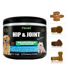Comprimés à mâcher souples pour l'articulation de la hanche des chiens et chats (OEM/ODM) - Formule multivitaminée MSM - Réparation du cartilage - Soutien de la mobilité - Santé osseuse,Comprimés à mâcher souples pour l'articulation de la hanche des chiens et chats (OEM/ODM) - Formule multivitaminée MSM - Réparation du cartilage - Soutien de la mobilité - Santé osseuse,Pevet