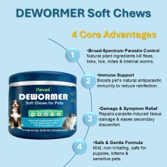 Comprimés vermifuges à mâcher pour animaux de compagnie - vermifuge pour chiens evet (commandes personnalisées uniquement). Fabriqué avec de la poudre d'ail et des vitamines B1, B6 et B12 pour une absorption rapide et une bonne digestion.,Comprimés vermifuges à mâcher pour animaux de compagnie - vermifuge pour chiens evet (commandes personnalisées uniquement). Fabriqué avec de la poudre d'ail et des vitamines B1, B6 et B12 pour une absorption rapide et une bonne digestion.,Pevet